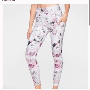 Athleta | Stash Pocket Salutation Peony Leggings